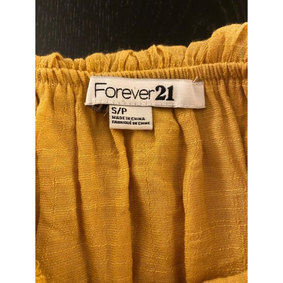 Forever 21 Strapless‎ Dress Womens Small Sunflower Flowy Cottage Tiered Hi-Low - Picture 14 of 16